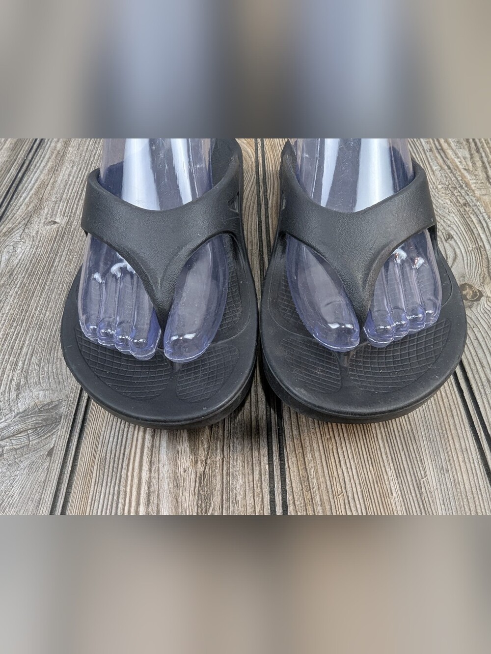 OOFOS OOriginal Black Recovery Sandals Women's Size 6/Men's Size 4 - Picture 2 of 11